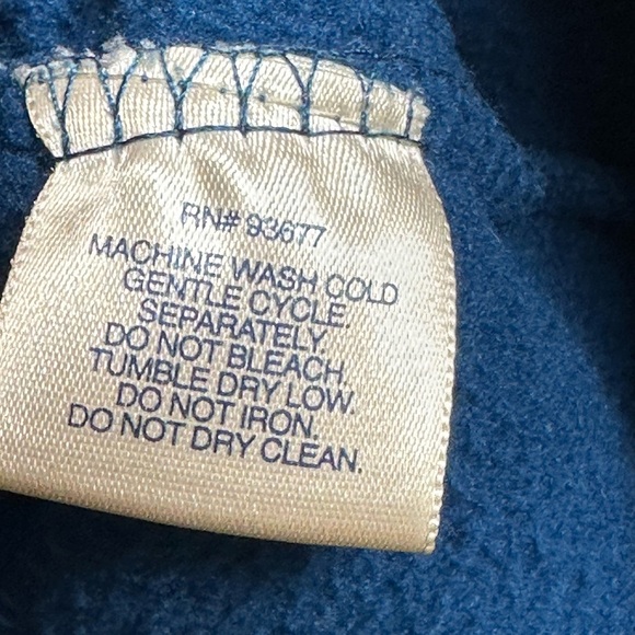 St John’s Bay Men's XXL Blue Full Zip Jacket Fleece Long Sleeve Pockets Mock - Picture 5 of 5